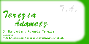 terezia adametz business card